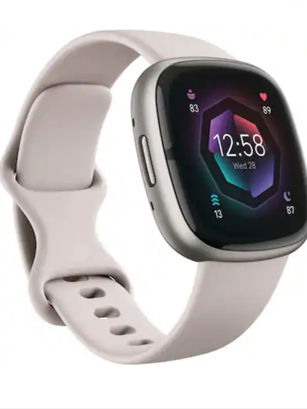 Fitbit Sense 2 Fitness & Smartwatch Platinum Lunar White
